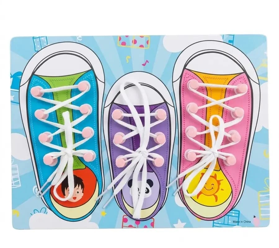 ROMPECABEZAS P/ENHEBRAR 3 ZAPATOS M24-1180