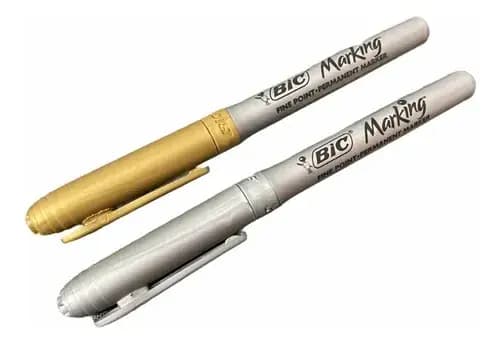 MARCADOR BIC METALICO DORADO