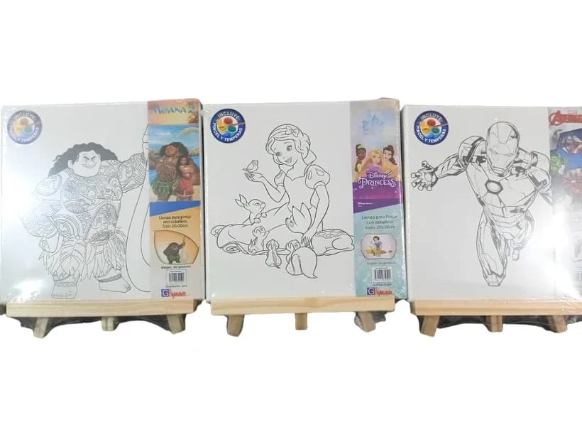 LIENZO IMPRESO C/CABALLETE DISNEY 20X20 083-0097