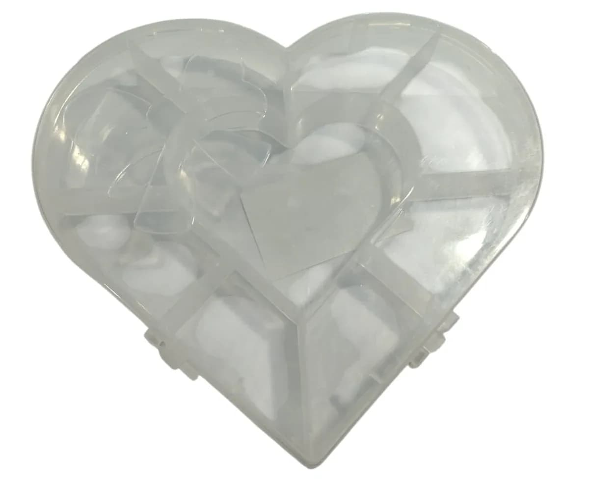 CAJA PLASTICA CORAZON TRANSP JB25-0313