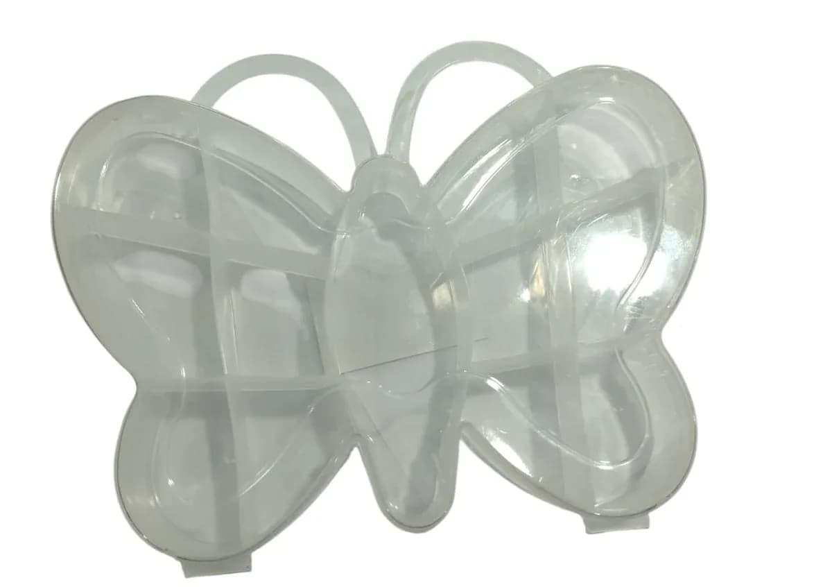 CAJA PLASTICA MARIPOSA TRANSP JB25-0314