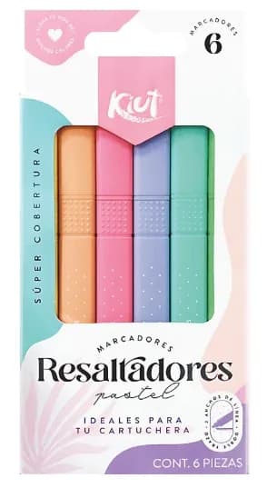 RESALTADOR X 6UN KIUT PASTEL DELGADO 3891