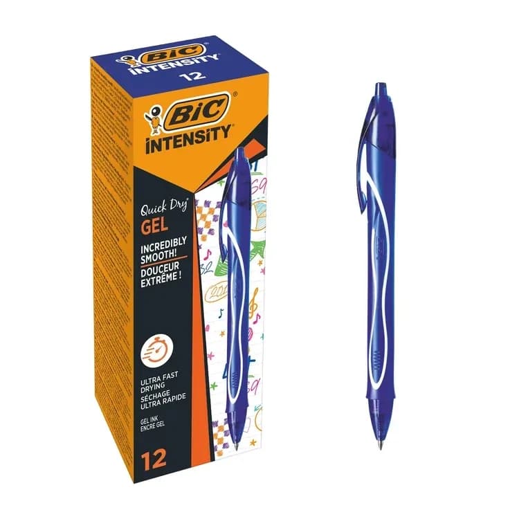 UNIDAD ESFERO BIC GEL QUICK DRY AZUL