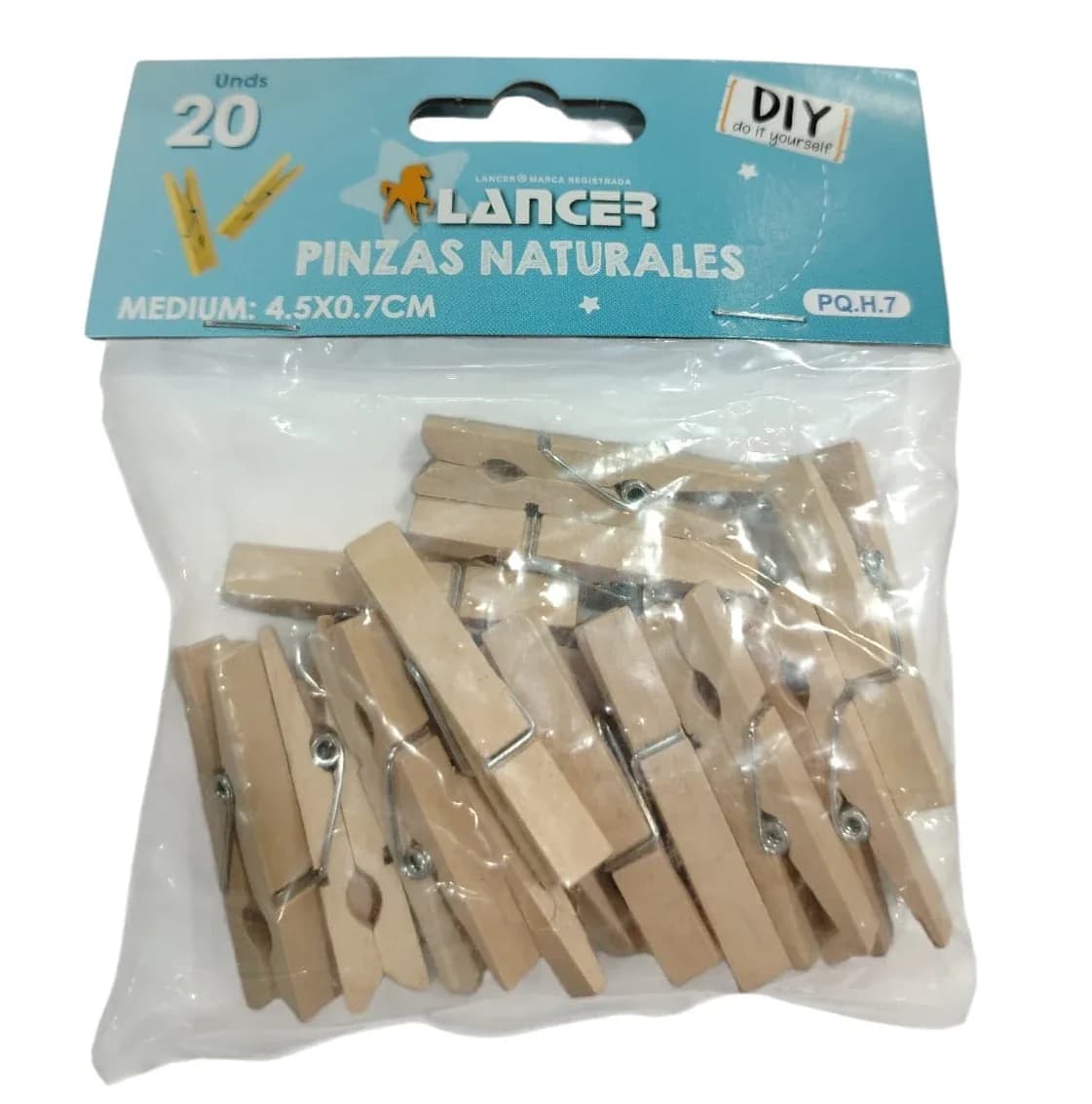 PINZAS LANCER NATURAL MEDIUM 4.5X0.7CMX20 PQ.H.7