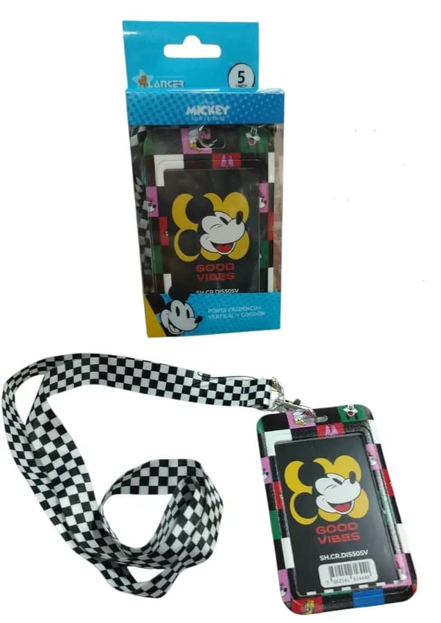 PORTACREDENCIAL C/CORDON VERTICAL MICKEY 505V