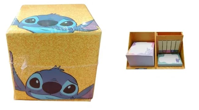 NOTITAS CUBO ORGANIZADOR STITCH DISP605