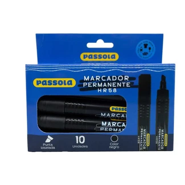 MARCADOR PASSOLA PERMANENTE HR58 NEGRO