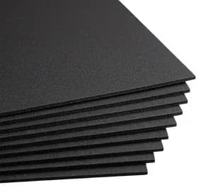 PLIEGO CARTON PLUMA NEGRO 454GR 5MM 70X100