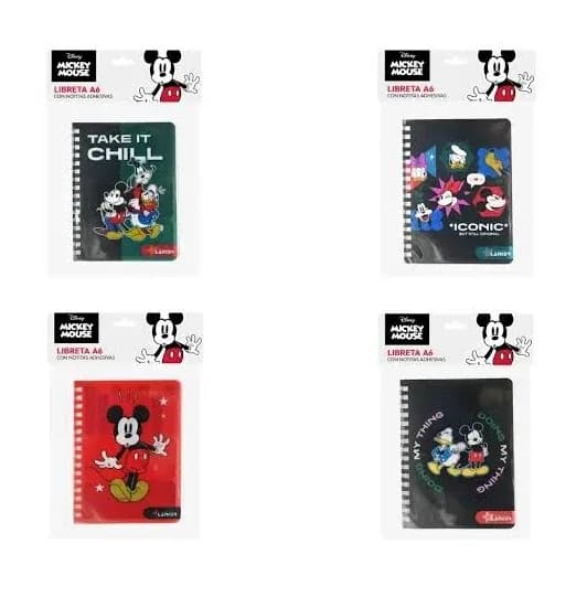 LIBRETA A6 C/NOTITAS ADH. MICKEY DISMIC13