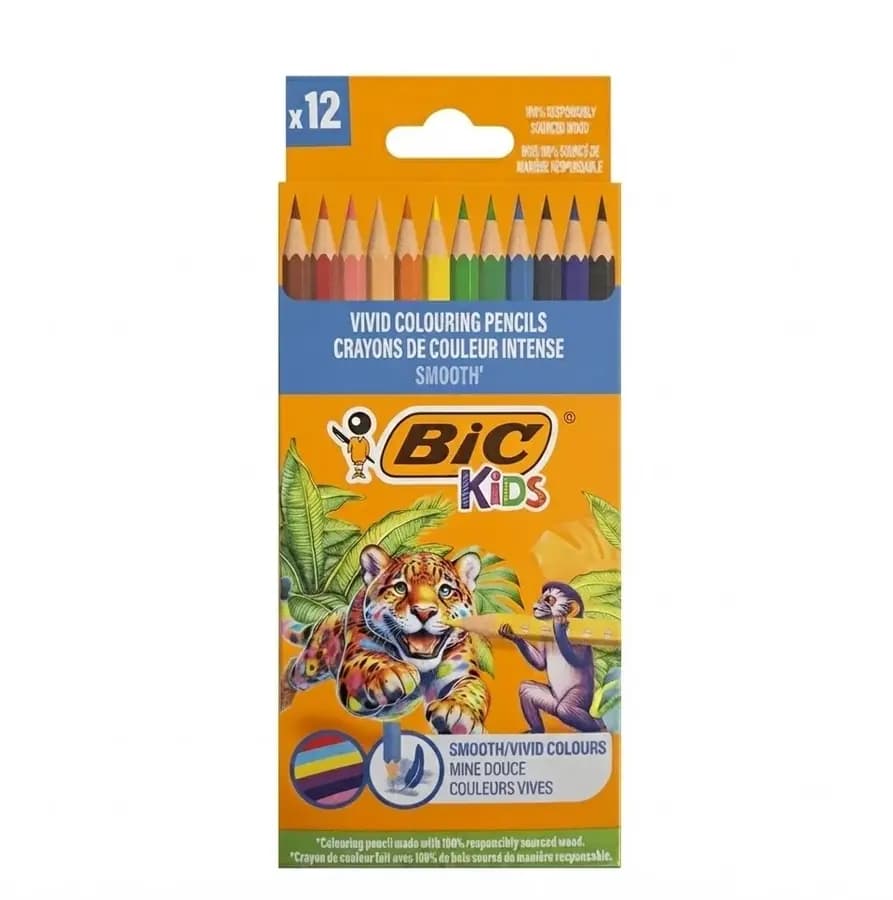 PINTURA BIC INTENSE X 12COL GRANDE