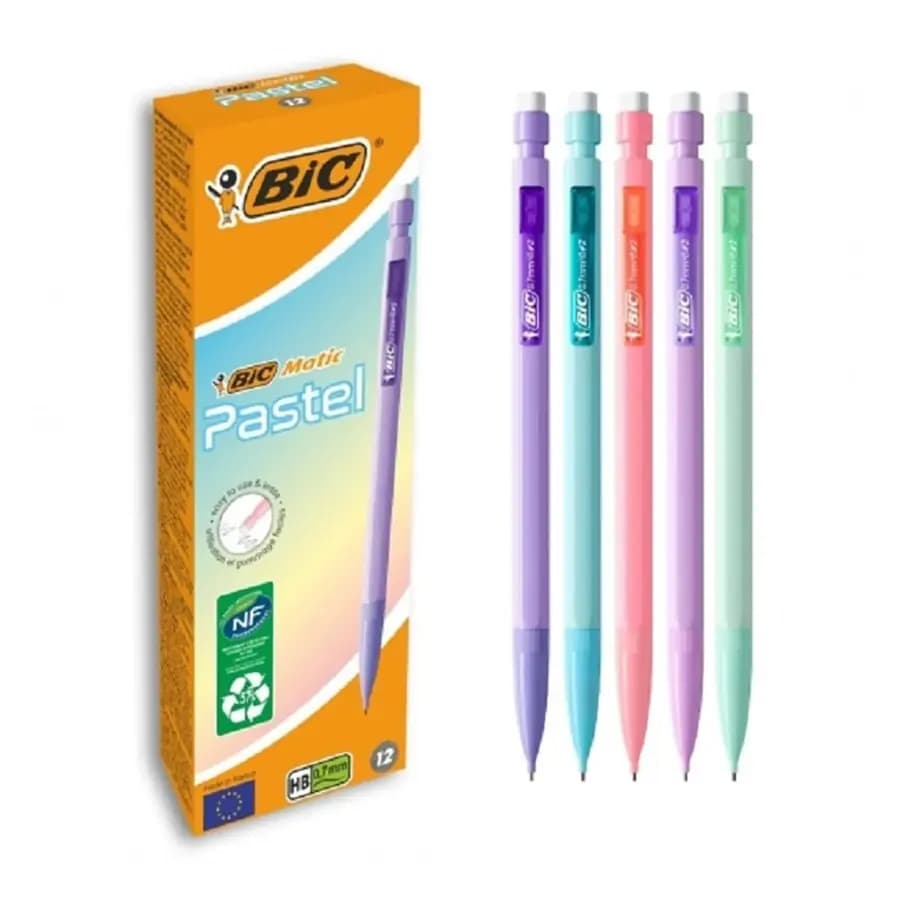 PORTAMINAS BIC X 5UN 0.7MM PASTELES