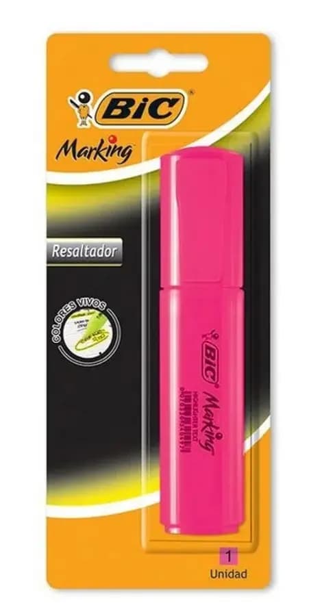 RESALTADOR BIC ROSADO