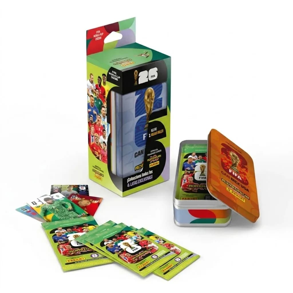 CAJA METALIZA COLECCION TRADING CARDS FIFA 2026