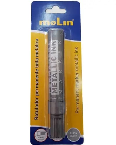 MARCADOR MOLIN VIVA METALICO PLATA