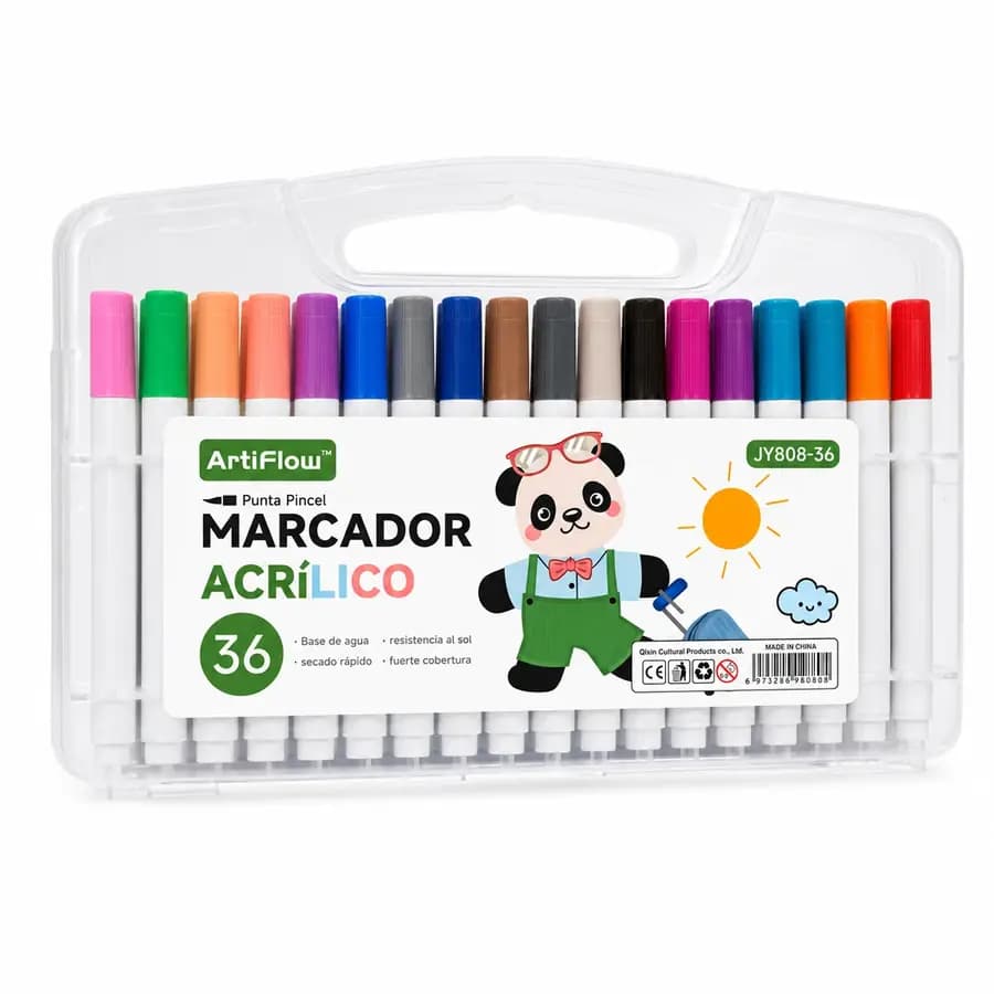 MARCADOR ACRILICO ARTIFLOW X 36COL JY808-36