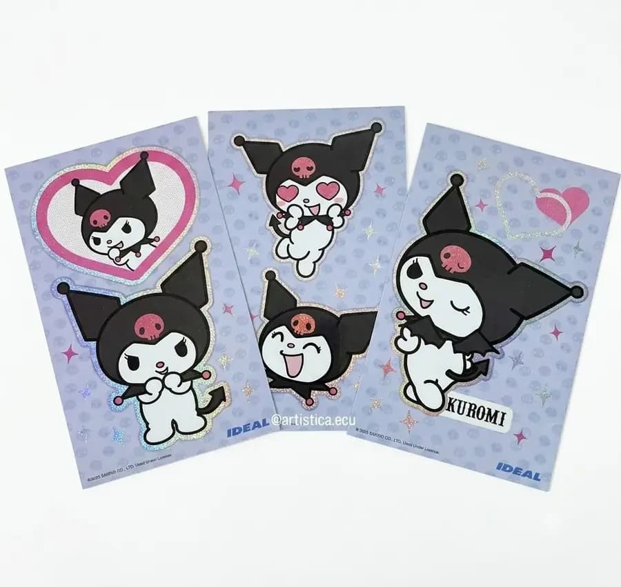 STICKER HOLOGRAFICO IDEAL KUROMI X 5UN 4369