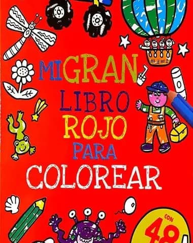LIBRO P/COLOREAR ATRAPA COLORES ROJO