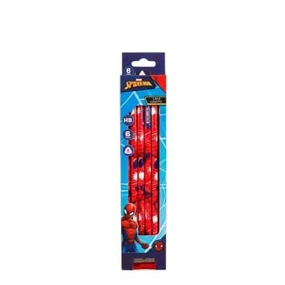 LAPIZ X 6UN LANCER SPIDERMAN HB TRIANG C/SACAP