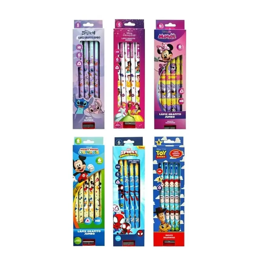 LAPIZ X 6UN LANCER JUMBO TRIANG PRINCESS HB +SACAP