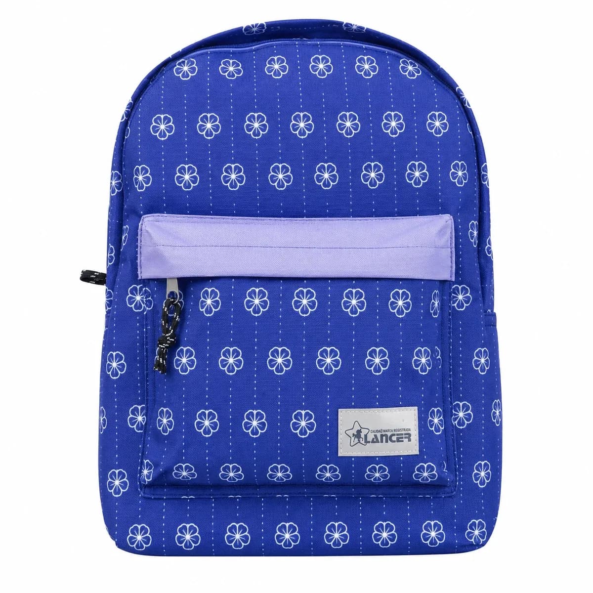 MOCHILA LANCER AZUL/LILA FLOR ED12