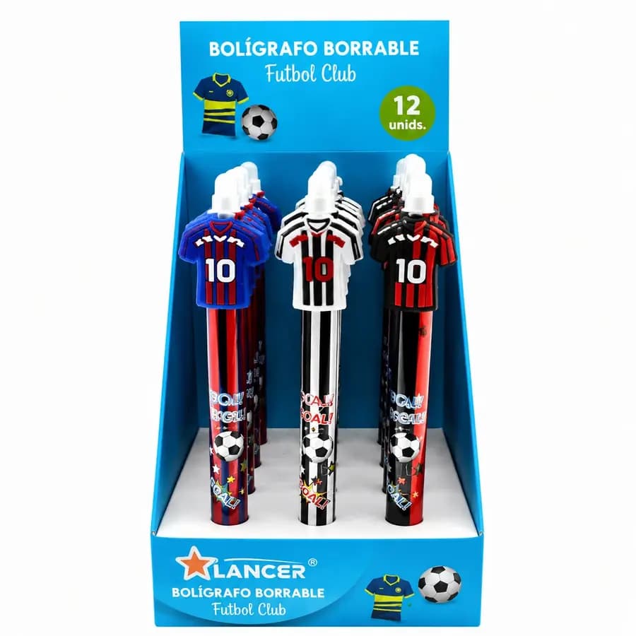 UNIDAD ESFERO BORRABLE LANCER FUTBOL 509.02 RETR