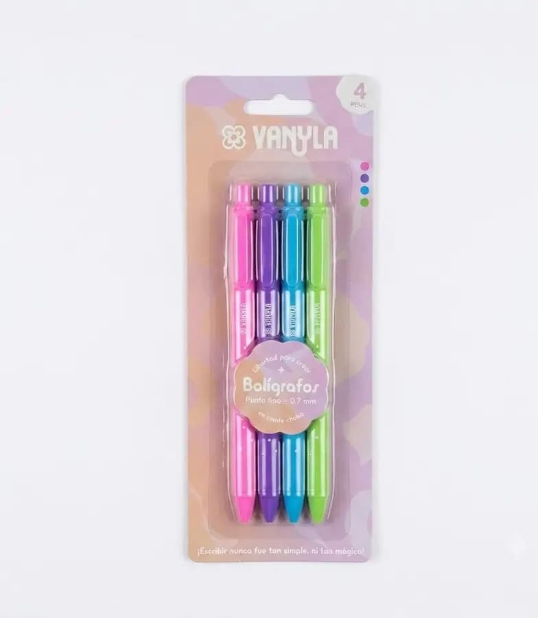 ESFERO BLISTER X 4COL VANYLA 0.7MM BOL937 RETR