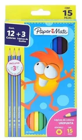 PINTURA PAPER MATE X 12COL GRANDE 3.0MM + 3LAP
