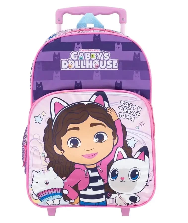 MOCHILA ESCOLAR EWE180154-RS CON RUEDAS GABBY DOLLHOUSE