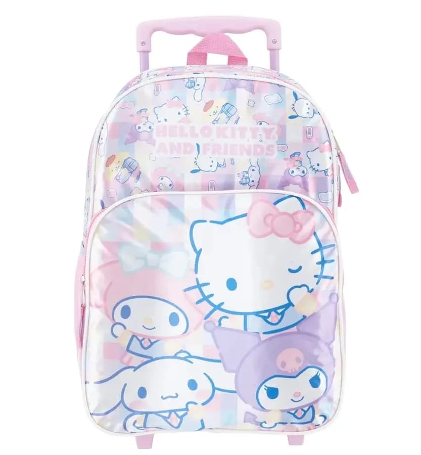 MOCHILA ESCOLAR EWE179920-RS CON RUEDAS HELLO KITTY AND FRIENDS