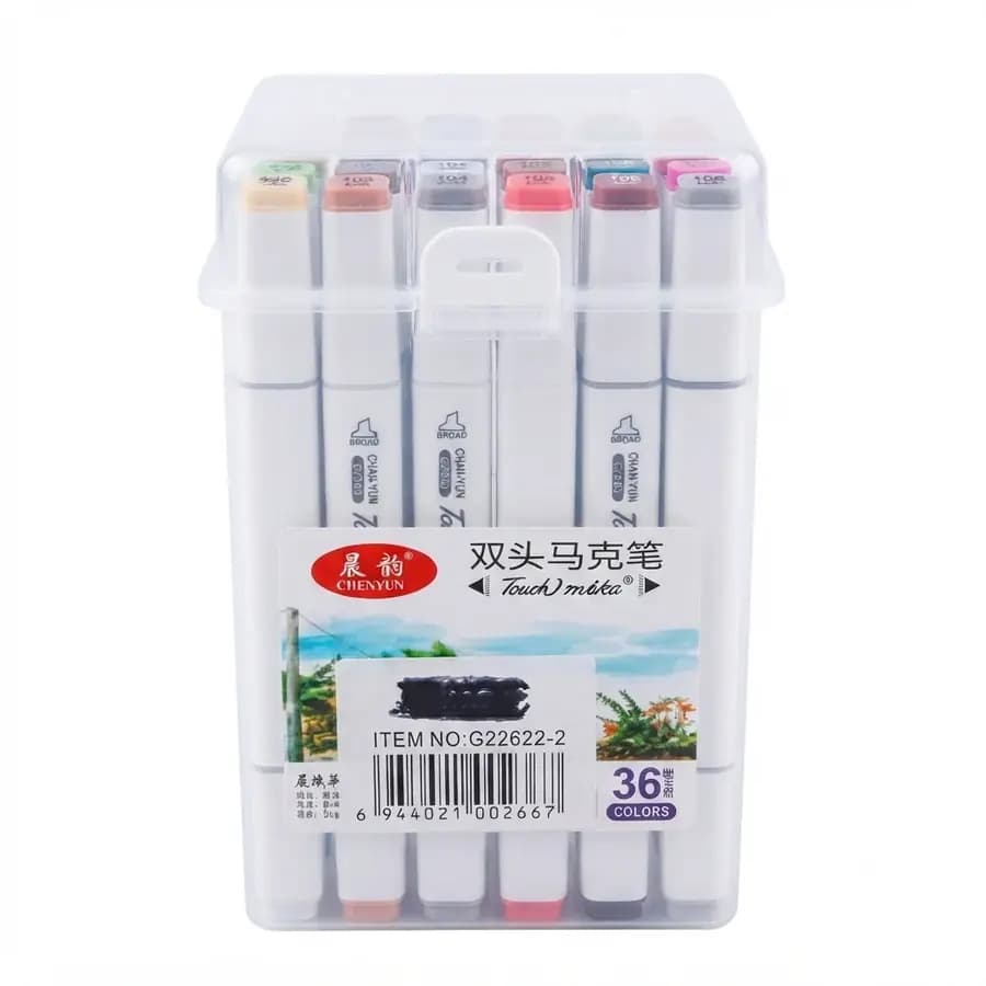 MARCADOR CHENYU X 36COL DOBE PUNTA CY-811