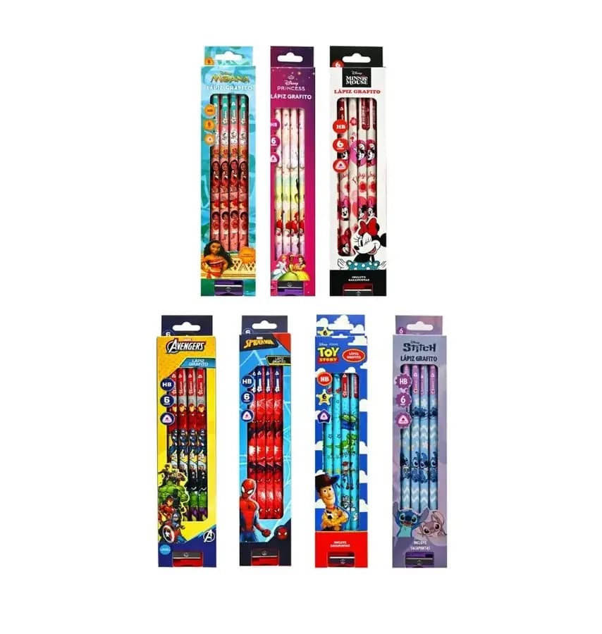 LAPIZ X 6UN LANCER MINNIE HB TRIANG C/SACAP